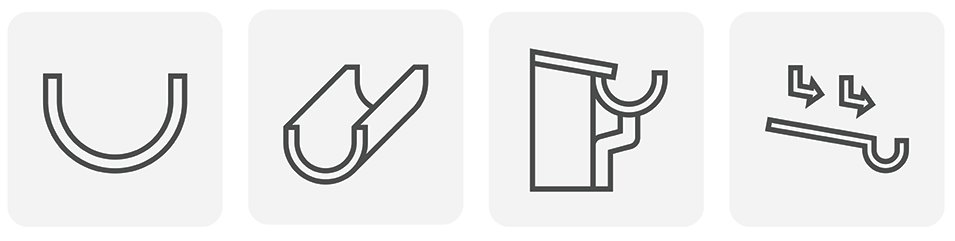 half-round-gutter shape